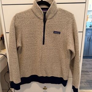 Patagonia Women’s Beige Quarter-Zip Fleece Sweater